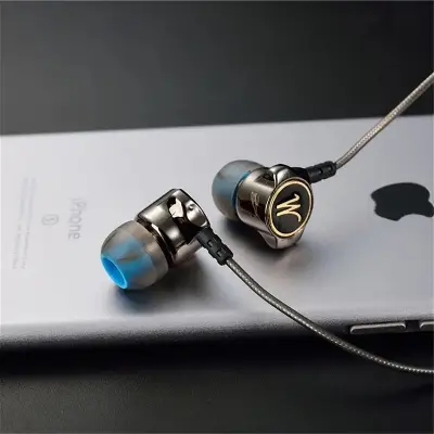 Picture of QKZ DM7 Zinc Alloy In-Ear Earphone - Gray - Headphone - Headphone - Ear Phone - Earphone -Grey