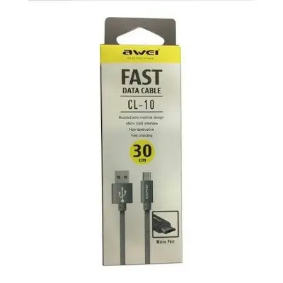 Picture of Awei CL 10 Micro USB Data Cable For Android with Fast Charging -Grey