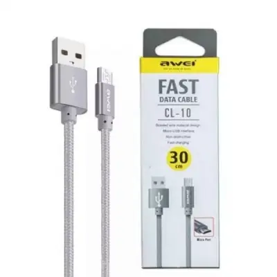 Picture of Awei CL 10 Micro USB Data Cable For Android with Fast Charging -Grey