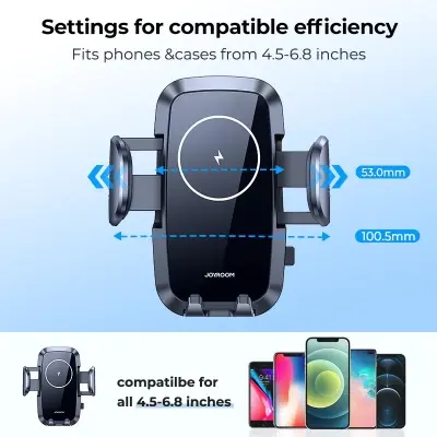 Picture of JOYROOM JR-ZS241 15W Fast Charging Wireless Car Charger Holde -Black