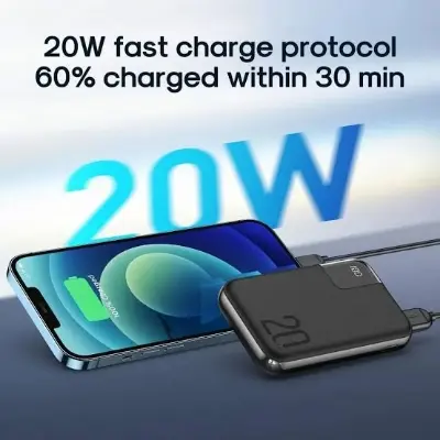 Picture of Joyroom JR-QP190 Mini 10000mah 20W Fast Charging Power Bank -Black