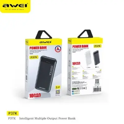 Picture of Awei P37K 10000mAh Fast Charging Power Bank -Black