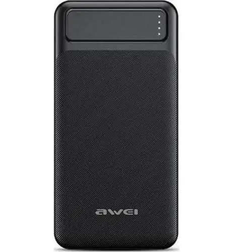 Picture of Awei P6K 20000mAh Dual USB Port Fast Charging Power Bank -Black