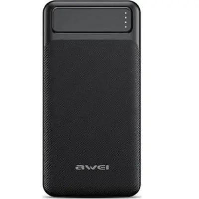Picture of Awei P6K 20000mAh Dual USB Port Fast Charging Power Bank -Black