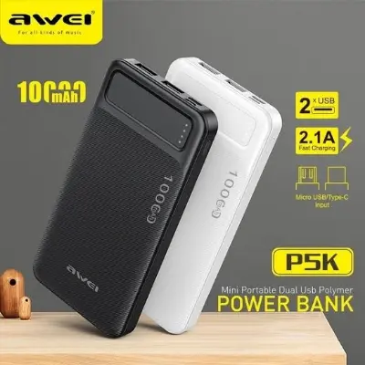 Picture of Awei P5K 10000mAh Fast Charging Power Bank -Black