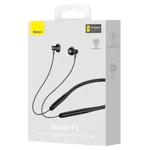 Picture of Baseus Bowie P1 Half-In-ear Neckband Wireless Earphone -Black