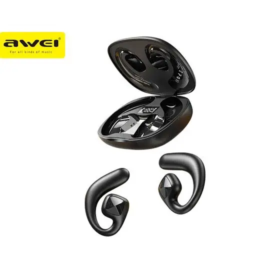 Picture of Awei T67 Air Conduction Wireless Earbuds Bluetooth 5.3 Headphones HiFi Stereo Sound TWS Earbuds With -Black