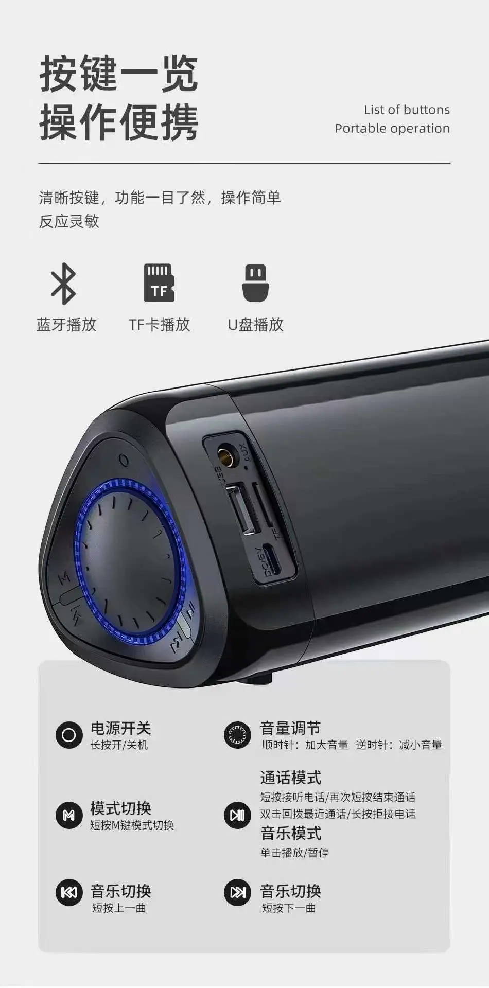 Picture of Awei Y333 Bluetooth TWS Waterproof Speaker (10W) -Black