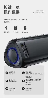 Picture of Awei Y333 Bluetooth TWS Waterproof Speaker (10W) -Black