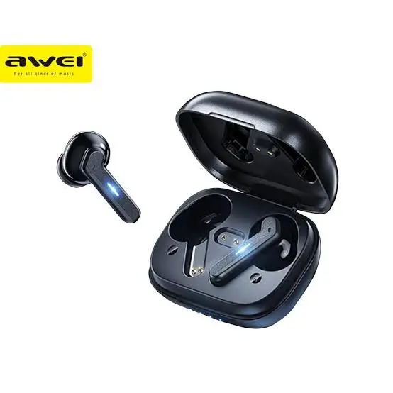 Picture of Awei T53 TWS Colorful Light Wireless Earbuds -Black
