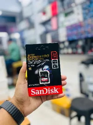 Picture of SanDisk Extreme PRO 32GB SDXC Memory Card, Up to 170 MB/s, Class 10, U3, V30 -32GB