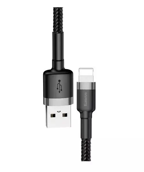 Picture of Baseus Cafule Quick Charge 2.4A USB to Lightning Cable for ip 2 meter/1 meter -Black
