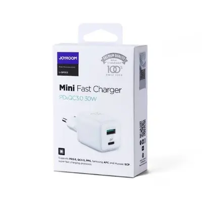 Picture of Joyroom L-QP2011 PD+QC 20W Mini intelligent fast charger -White