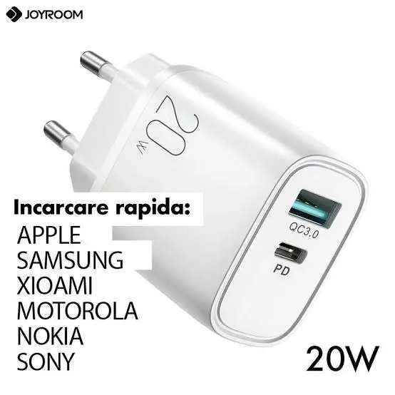 Picture of Joyroom L-QP2011 PD+QC 20W Mini intelligent fast charger -White