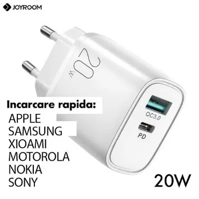 Picture of Joyroom L-QP2011 PD+QC 20W Mini intelligent fast charger -White