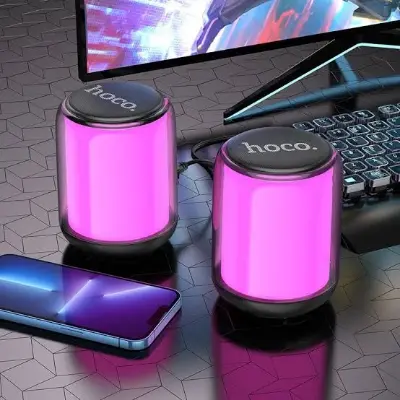 Picture of Hoco BS56 RGB 2-in-1 Wired Bluetooth computer speaker for Pc