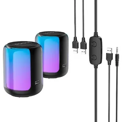 Picture of Hoco BS56 RGB 2-in-1 Wired Bluetooth computer speaker for Pc