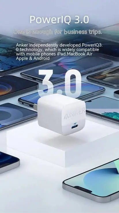 Picture of Anker 313 GaN 30W Foldable Charger PIQ 3.0 -White