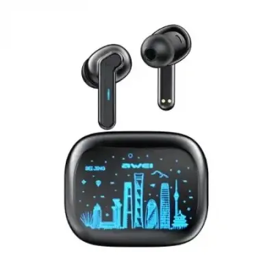 Picture of Awei T53 ANC Active Noise Cancellation Wireless Bluetooth Earbuds -Black