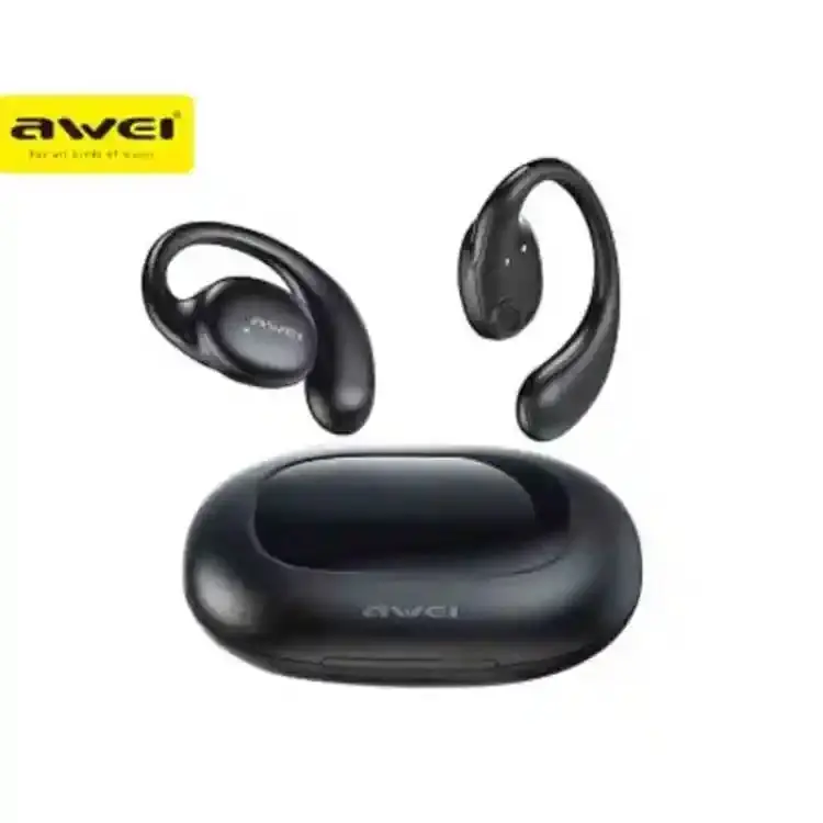 Picture of Awei T80 OWS Bluetooth Air Conduction Earbuds Headset With Mic Earphone For Mobile Phone -Black