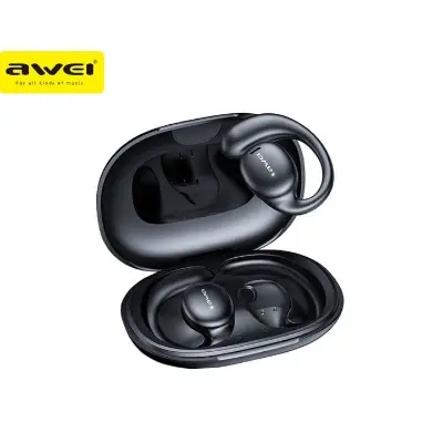 Picture of Awei T80 OWS Bluetooth Air Conduction Earbuds Headset With Mic Earphone For Mobile Phone -Black