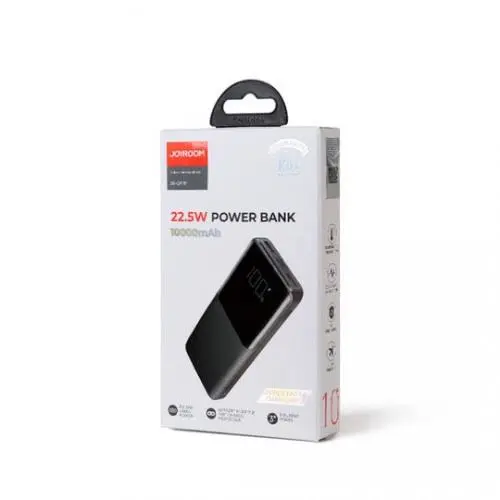 Picture of Joyroom JR-QP191 10000mAh 22.5W LED Display Battery Status Monitoring Power Bank -Black