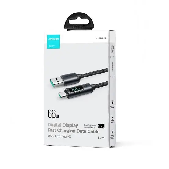 Picture of JOYROOM S-ACO66A16 6A USB to USB-C / Type-C Digital Display Fast Charging Data Cable, -Black