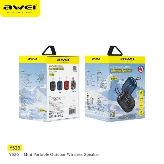 Picture of Awei 526 tws Mini Portable Outdoor Wireless Bluetooth v5.0 ipx4 Waterproof Speaker -Apricot