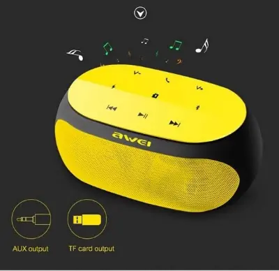 Picture of Awei Y200 Bluetooth Speaker Stereo Wireless Portable Speakers Support TF card AUX input with Microphone -Aqua