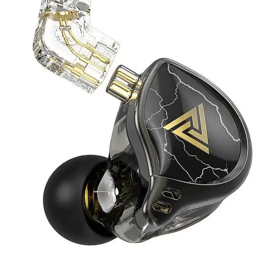 Picture of QKZ × HBB 10mm Titanium-Coated Diaphragm Driver HiFi In-Ear Earphones with mic -Black