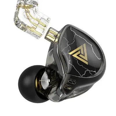 Picture of QKZ × HBB 10mm Titanium-Coated Diaphragm Driver HiFi In-Ear Earphones with mic -Black