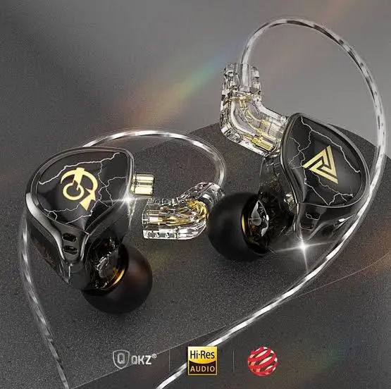 Picture of QKZ × HBB 10mm Titanium-Coated Diaphragm Driver HiFi In-Ear Earphones with mic -Black