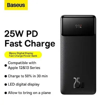 Picture of Baseus Bipow Digital Display Fast charge Power bank 20000mAh 25W(PPBD020301)-Black -Black