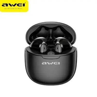 Picture of AWEI T68 Bluetooth 5.3 TWS ENC Noise Reduction with Dual HD Mic -Black