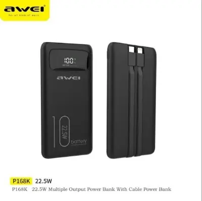 Picture of Awei P168K Multiple Output Power Bank with Cable -Black
