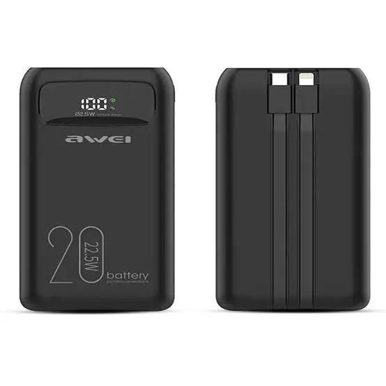 Picture of Awei P168K Multiple Output Power Bank with Cable -Black