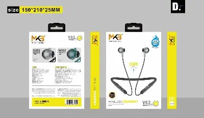 Picture of MKB V02 Magnetic ENC Wireless Neckband -Black