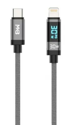 Picture of MKB CL 300 Braided 30W Type C To Lightning Fast Charging Cable -Black