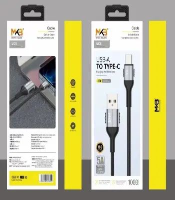 Picture of MKB USB -LIGHTNING /3A FAST Cafule cable/ metal -Black
