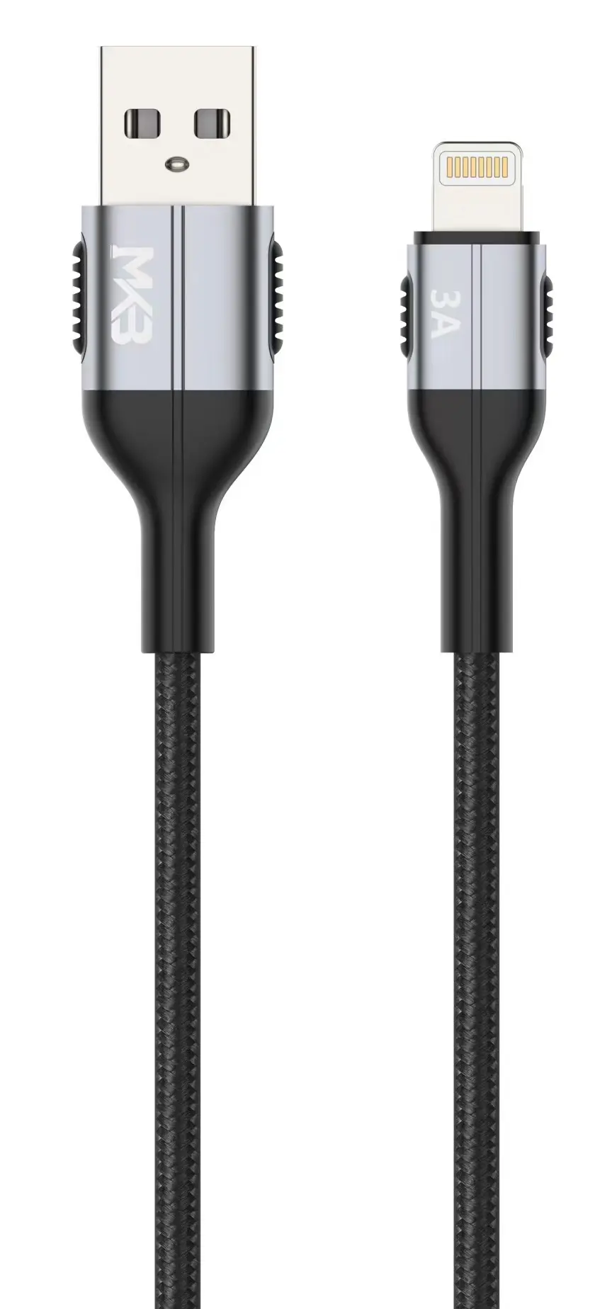 Picture of MKB USB -LIGHTNING /3A FAST Cafule cable/ metal -Black