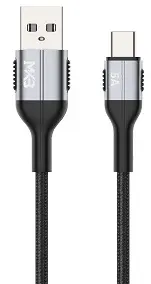 Picture of MKB USB -TYPEC 5A FAST Cafule cable/ metal -Black