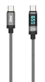 Picture of MKB C65D Type C To C 65W Braided Fast Charging Cable -Black