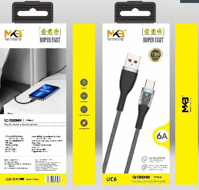 Picture of MKB UC6 Braided 6A Type C Cable -Black