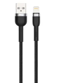 Picture of MKB UL24 Braided 2.4A USB Lightning Data Cable -Black