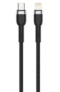 Picture of MKB CL301 Braided 30W TYPE-C to Lightning Cable -Black