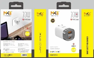 Picture of MKB GW33CU 33W LED DISPLAY Quick Charger Adapter