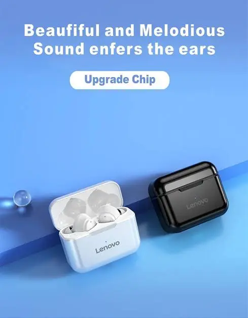 Picture of Lenovo QT82 True Wireless Earbud – Black -Black