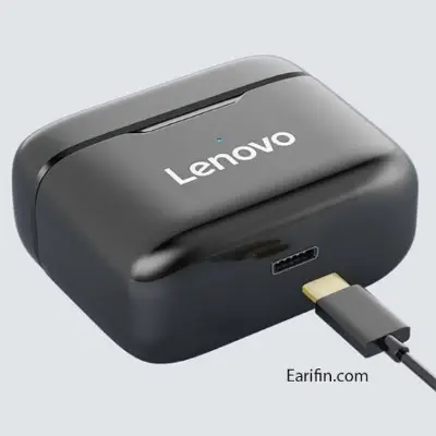 Picture of Lenovo QT82 True Wireless Earbud – Black -Black