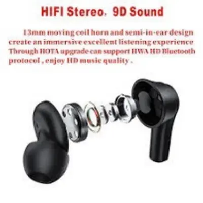 Picture of Lenovo QT82 True Wireless Earbud – Black -Black