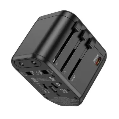 Picture of HOCO AC15 Walker 3-Port PD20W + 2USB Universal Conversion Charger -Black